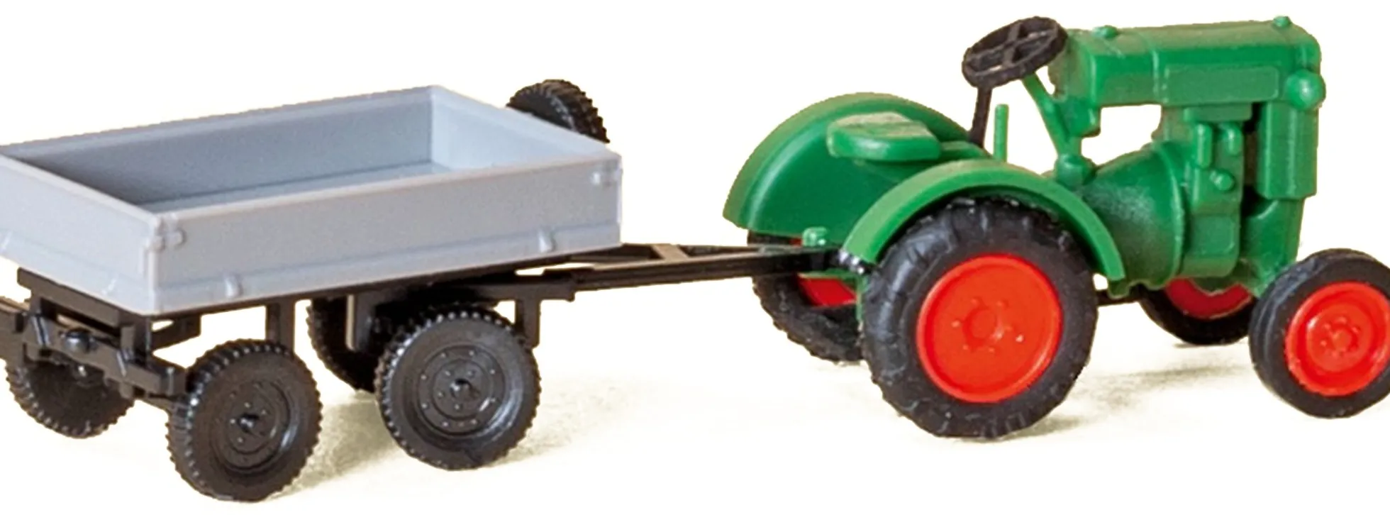 Auhagen 44659 Deutz-Schlepper F1M414 mit Anhänger | Agrarmodell Bausatz Spur N