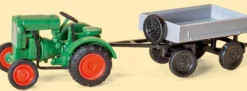 Auhagen 44659 Deutz-Schlepper F1M414 mit Anhänger | Agrarmodell Bausatz Spur N