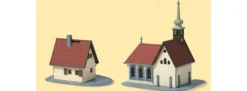 Auhagen 14461 Dorfkirche mit Pfarrhaus | Gebäude Bausatz Spur N
