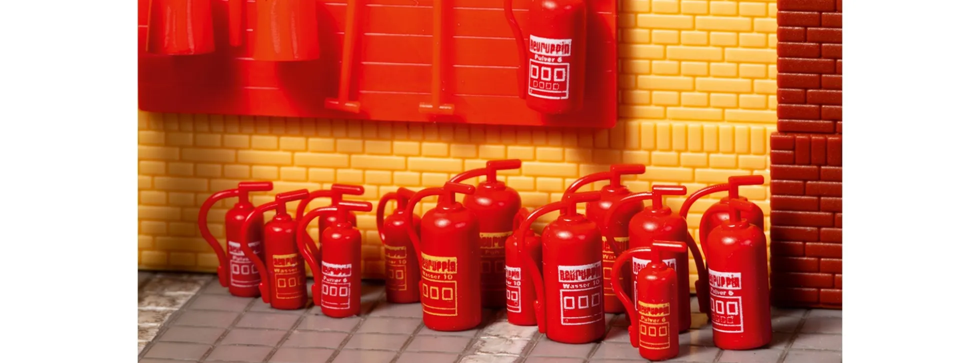 Auhagen 42661 Feuerlöscher | 2x 8 Stück | Spur H0/TT