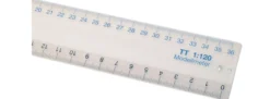 Auhagen 99005 Maßstabslineal 30 cm | Modellmeter / Zentimeter | Spur TT 1:120