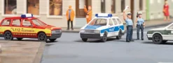 Auhagen 43691 PKW-Set Kombi Einsatzfahrzeuge | 3 Stück | Blaulichtmodell 1:120