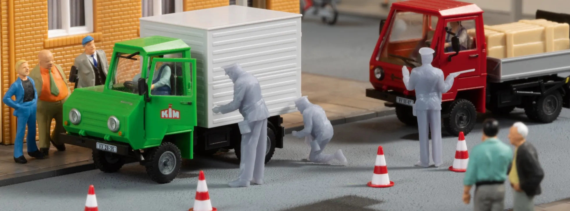 Auhagen 41679 Verkehrskontrolle | 3 Stück | Figuren Spur H0