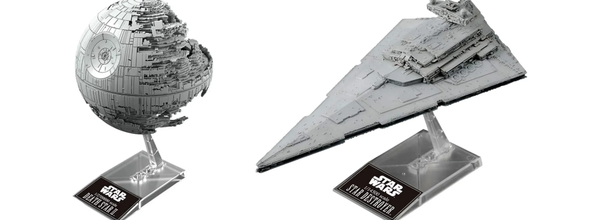 BANDAI 01207 Death Star II + Imperial Star Destroyer | Star Wars Snap-Fit Bausatz