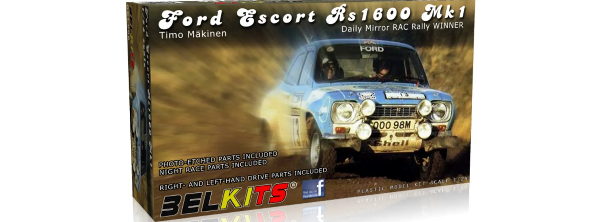 BELKITS BEL006 Ford Escort Rs1600 MK.1 Mäkinen RAC 1973 | Auto Bausatz 1:24