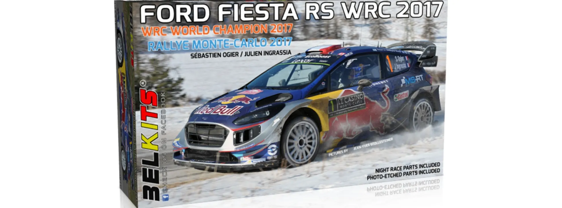 BELKITS BEL012 Ford Fiesta RS WRC 2017 World Champion 2017, S.Ogier | Auto Bausatz 1:24