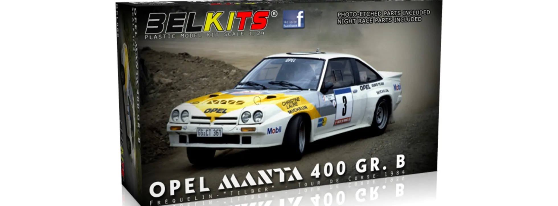 BELKITS BEL008 Opel Manta 400 GR.B Tour de corse 1984 Frequelin -Tilber | Auto Bausatz 1:24