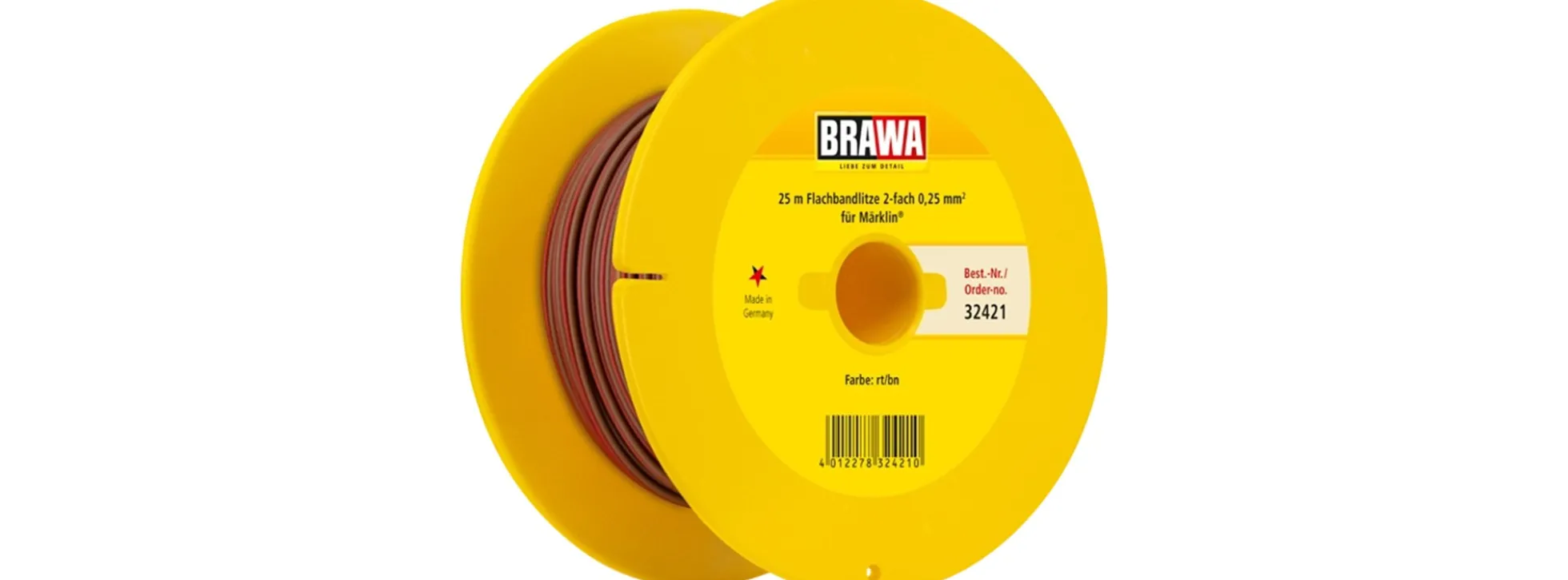 BRAWA 32421 Doppellitze 0,25 mm² | 25 m | rot / braun | Elektrozubehör