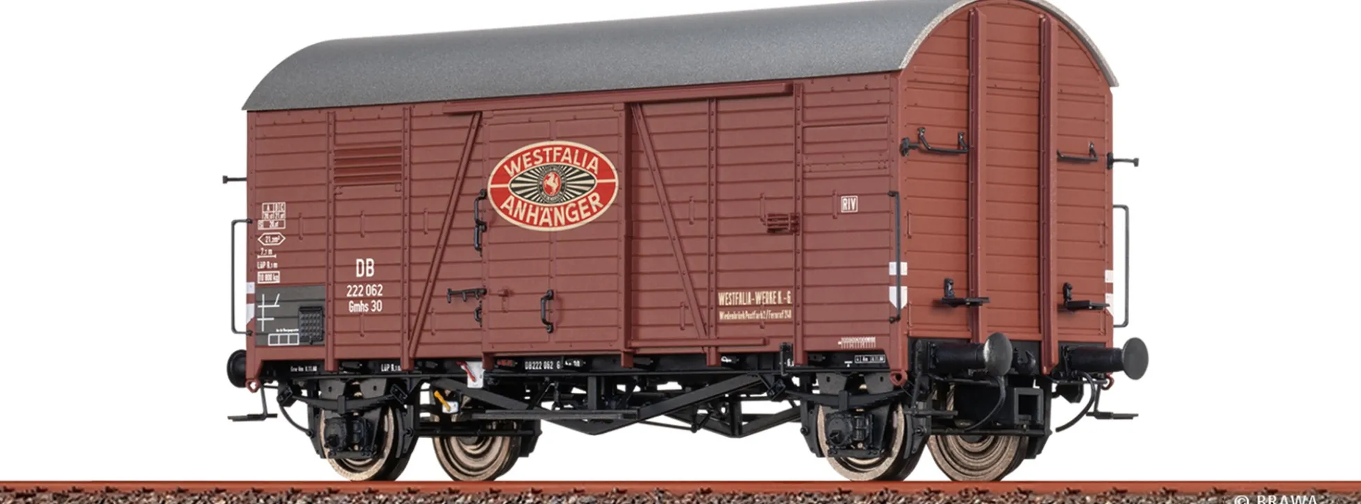 BRAWA 47999 Ged. Güterwagen Gmhs30 Westfalia DB | DC | Spur H0