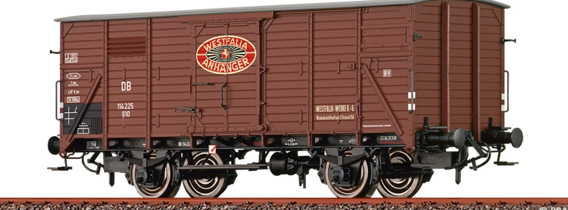 BRAWA 50788 Ged. Güterwagen G10 Westfalia DB | DC | Spur H0