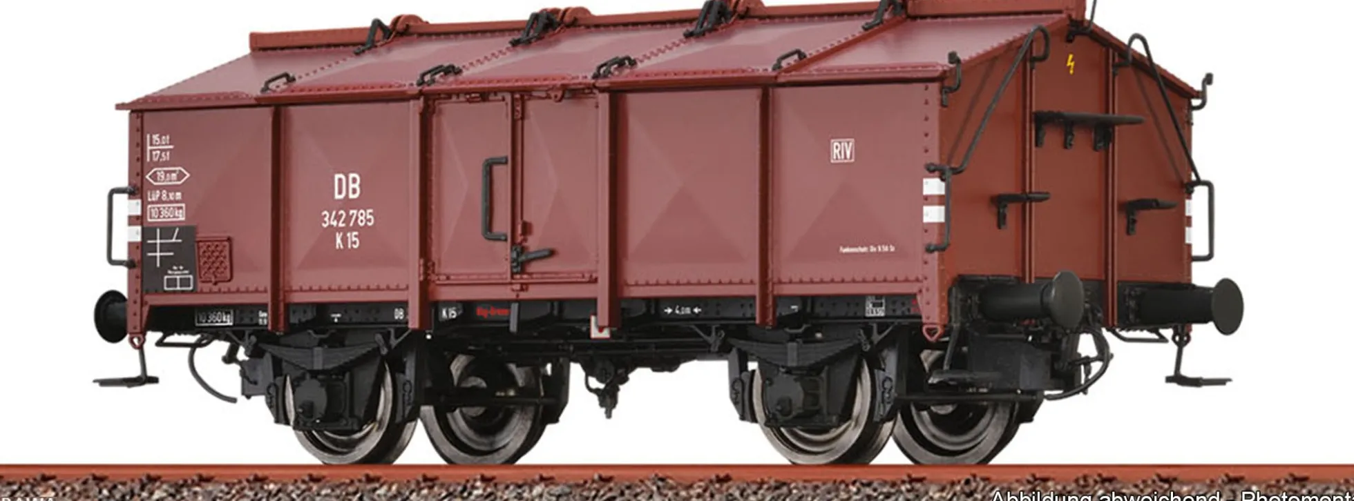 BRAWA 50553 Klappdeckelwagen K15 DB | DC | Spur H0
