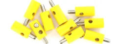 BRAWA 3051 Runde Querlochstecker | 2,5 mm | Gelb | 10 Stück