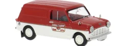 BREKINA 15364 Austin Mini Countryman gelb mit mit karierter Flagge | Modellauto 1:87