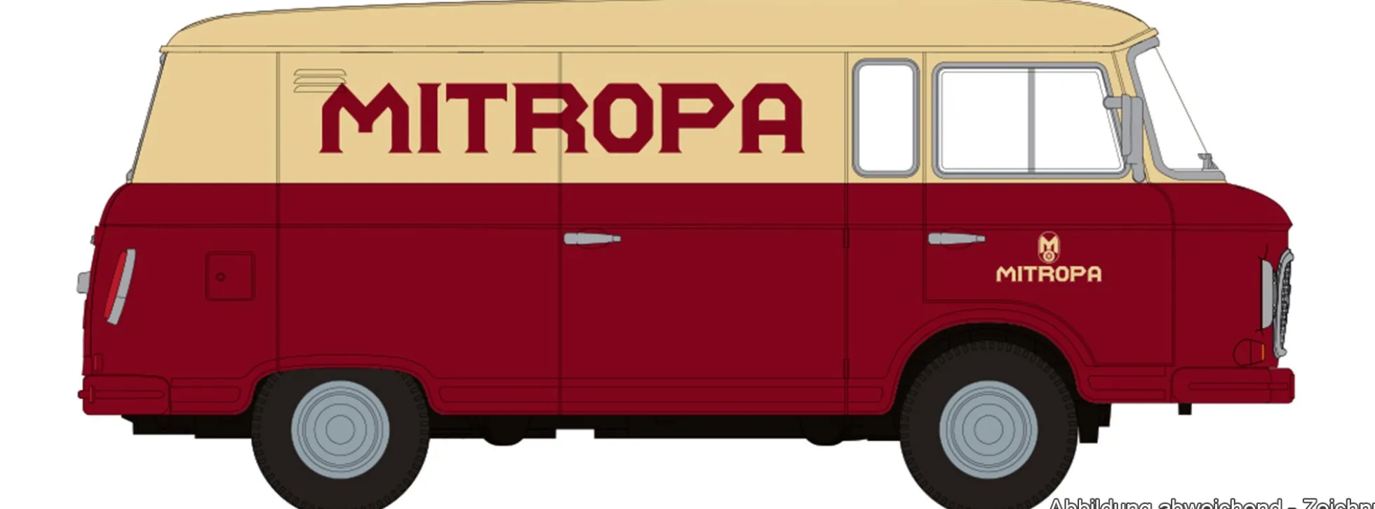 BREKINA 30129 Barkas B 1000 Kasten 1960 - Mitropa | Modellauto 1:87