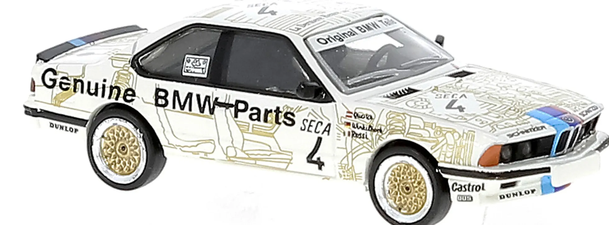 BREKINA 24364 BMW 635 CSi E24 Genuine BMW Parts No 4 1983 Automodell 1:87