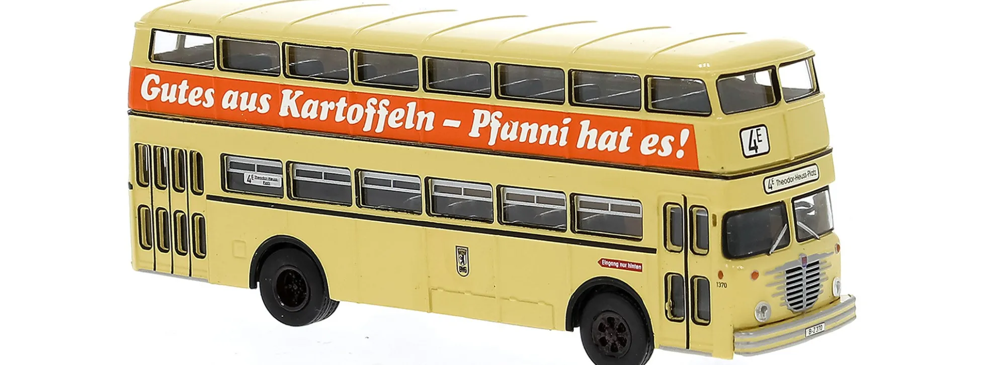 BREKINA 61255 Büssing D2U Doppeldecker BVG Pfanni 1960 Busmodell 1:87