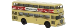 BREKINA 61260 Büssing D2U Doppeldecker BVG braune Brause 1960 | Bus-Modell 1:87