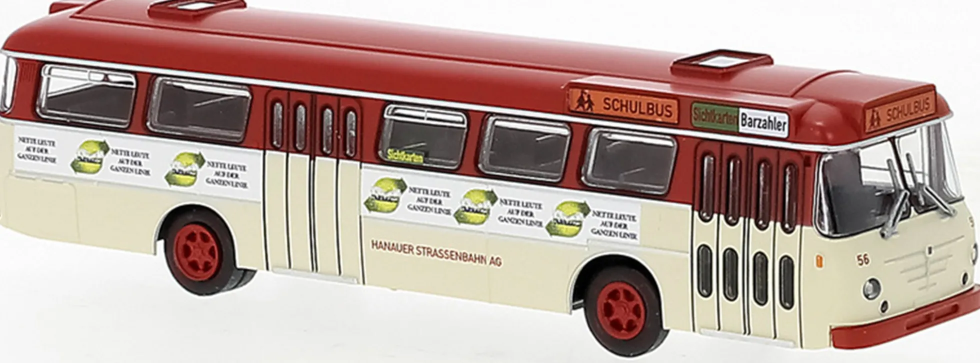 BREKINA 59385 Büssing Senator 12D Hanau Nette Leute 1962 Busmodell 1:87