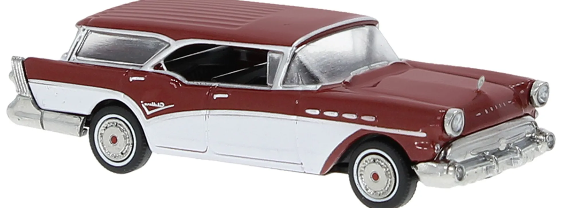 BREKINA 18181 Buick Century Caballero rot metallic/weiß 1957 | Modellauto 1:87