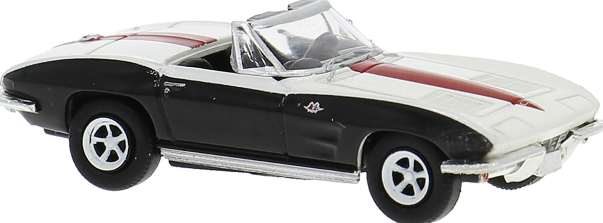 BREKINA 18029 Chevrolet Corvette C2 weiß/schwarz weekend on race track | Modellauto 1:87