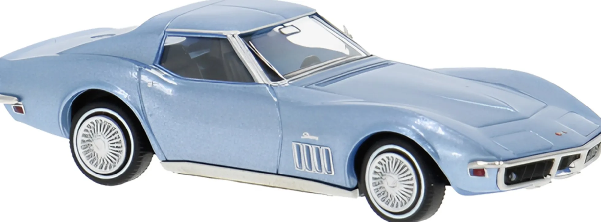 BREKINA 19990 Chevrolet Corvette C3 Coupe in iceblue metallic 1967 | Modellauto 1:87
