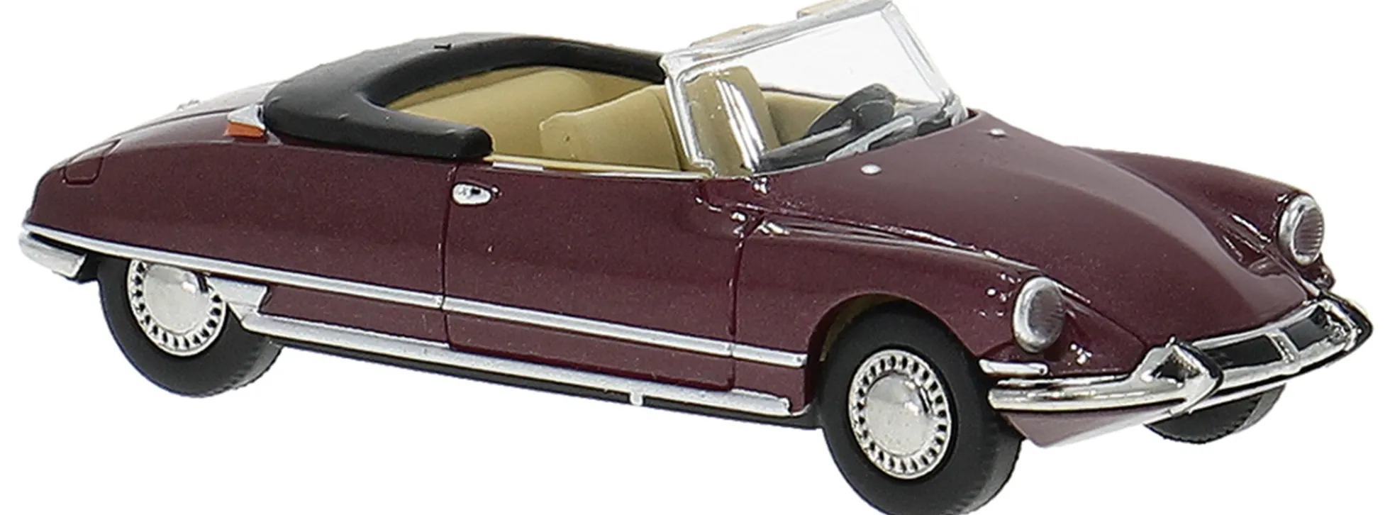 BREKINA 14237 Citroen DS 19 Cabriolet offen dunkelrot 1963 | Modellauto 1:87