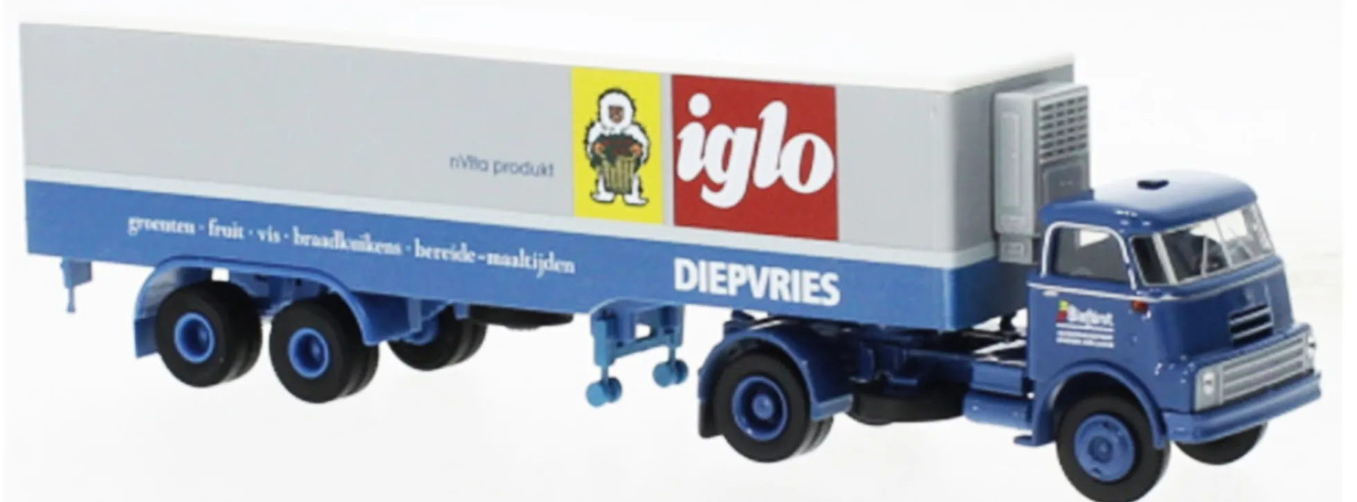 BREKINA 85241 DAF DO2000 Kühlkoffersattelzug Iglo Binfürst 1957 LKW-Modell 1:87