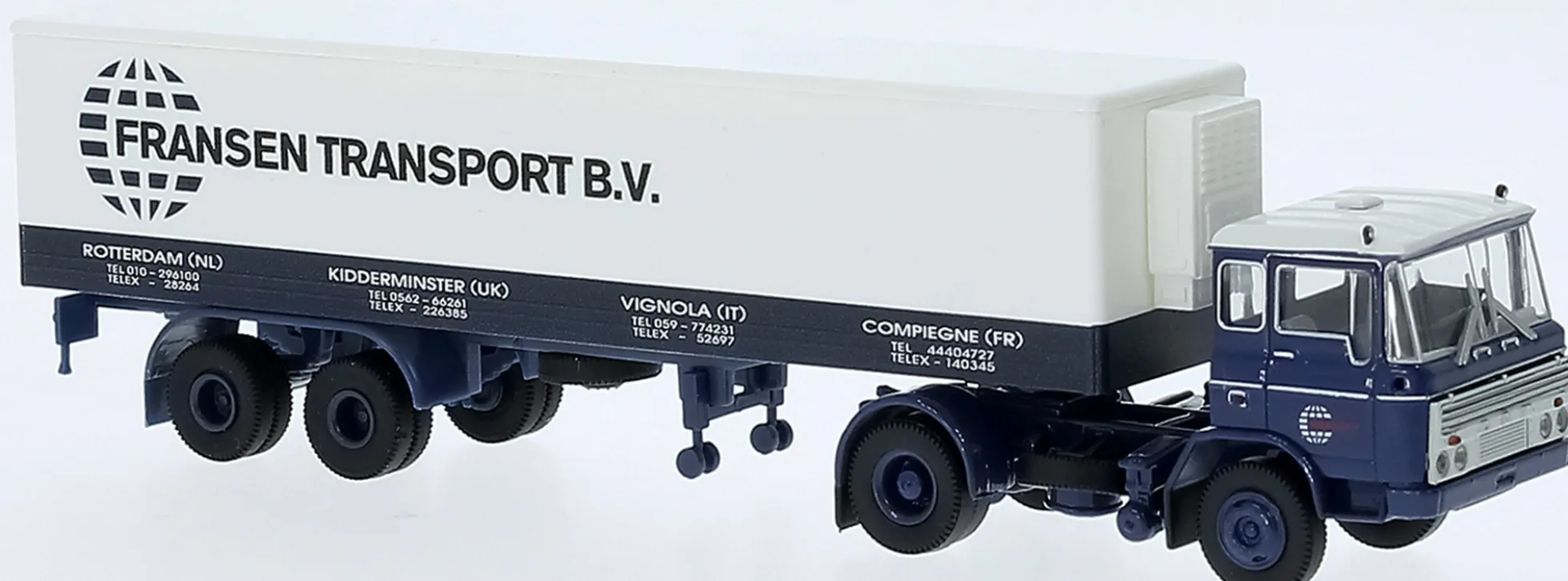 BREKINA 85294 DAF FT2600 Kühlkoffersattelzug Fransen Transport BV 70Jahre Design | LKW-Modell 1:87