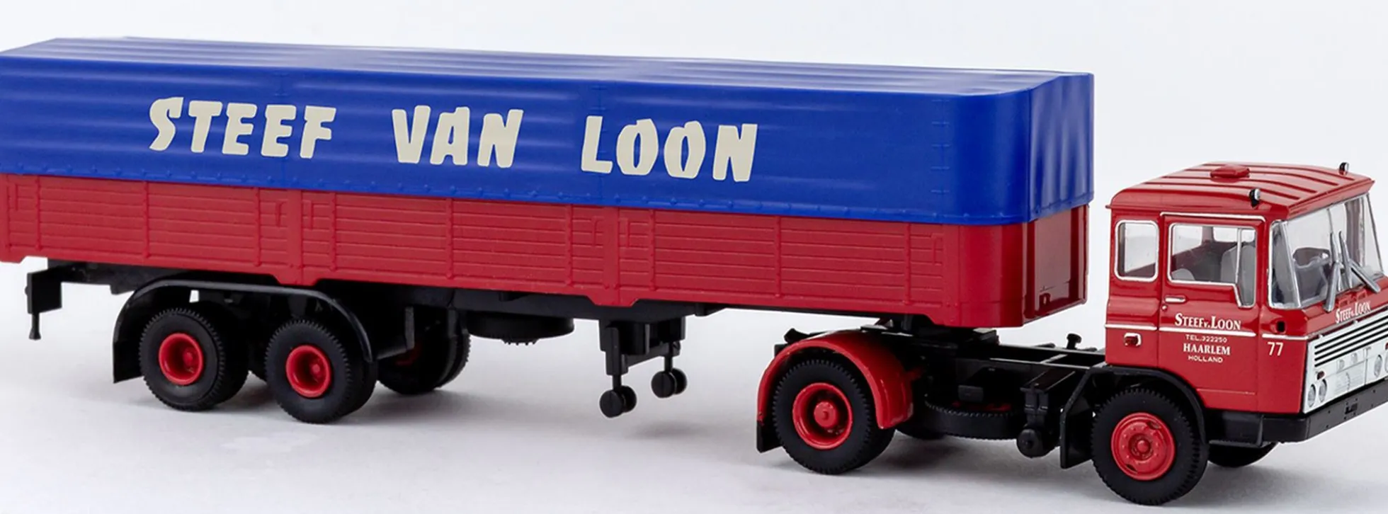 BREKINA 85281 DAF FT2600 PritschePlaneSattelzug Steef van Loon 1962 LKW-Modell 1:87