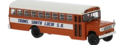 BREKINA 61337 Dodge S 600 Schoolbus Trans Santa Lucia aus der Karibik | Busmodell 1:87