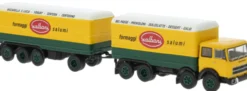 BREKINA 58542 Fiat 691 Millepiedi Kofferzug Galbani | LKW-Modell 1:87
