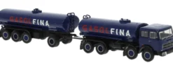 BREKINA 58554 Fiat 691 Millepiedi Tankzug Gasol Fina 1970 | LKW-Modell 1:87