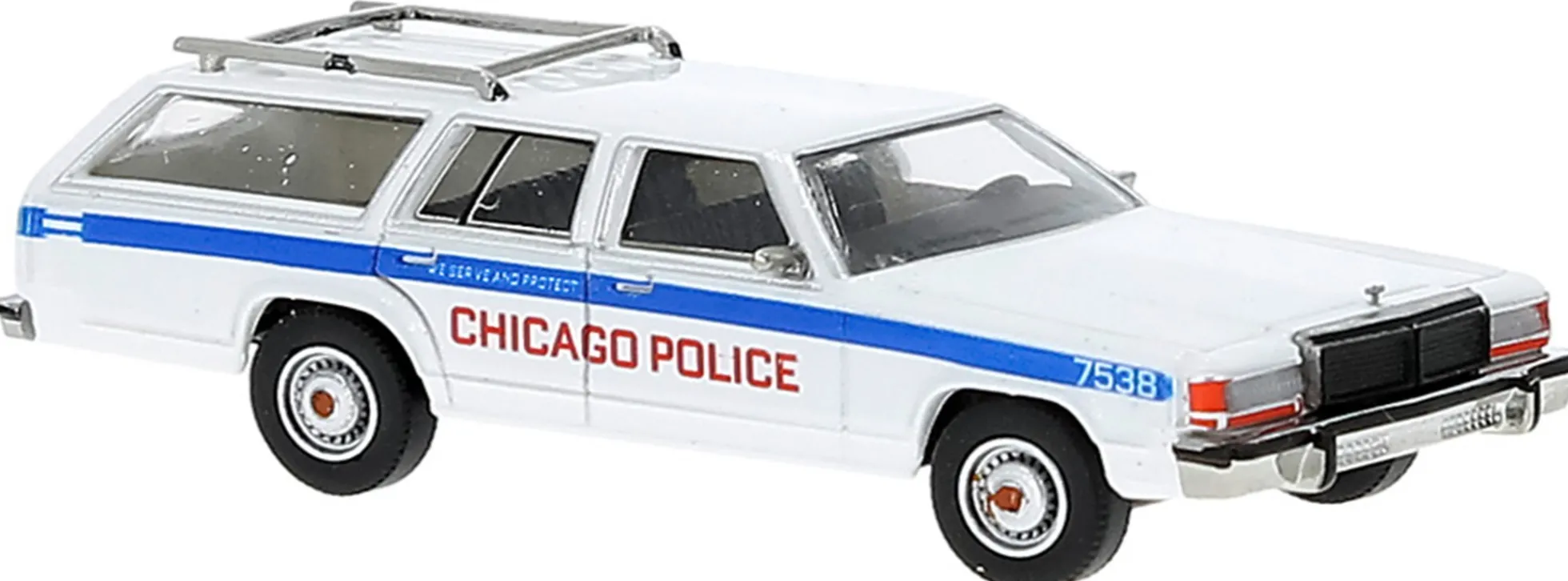 BREKINA 19632 Ford LTD Station Wagon Chicago Police 1979 Automodell 1:87
