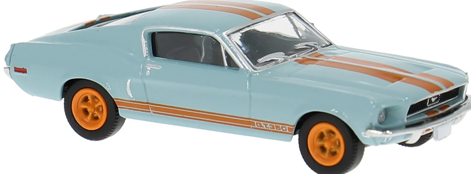 BREKINA 19619 Ford Mustang hellblau/orange | Modellauto 1:87