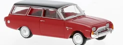 BREKINA 19478 Ford Taunus P3 Turnier 164 rot schwarz Automodell 1:87