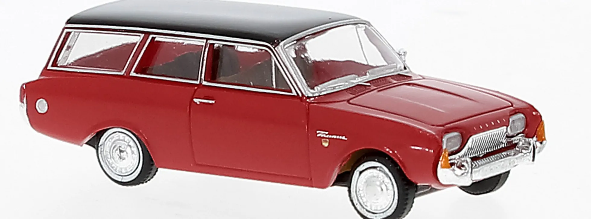 BREKINA 19478 Ford Taunus P3 Turnier 164 rot schwarz Automodell 1:87