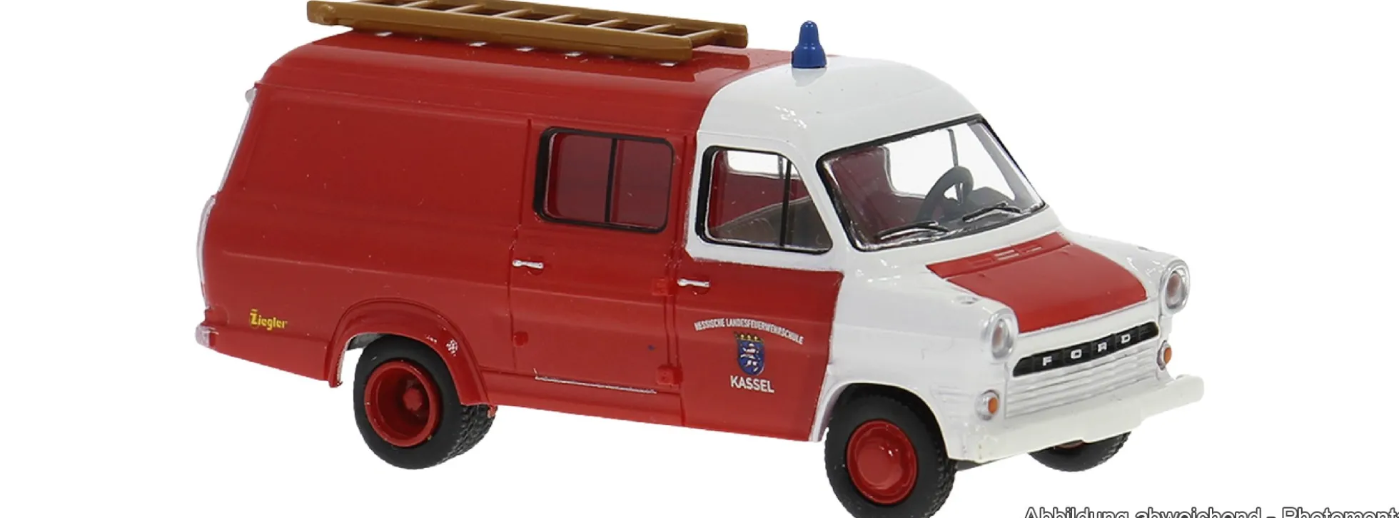 BREKINA 34169 Ford Transit der hessischen Landesfeuerwehrschule | Blaulichtmodell 1:87