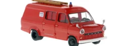 BREKINA 34161 Ford Transit Mk1 Feuerwehr neutral rot 1970 | Blaulichtmodell 1:87