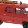 BREKINA 34160 Ford Transit Mk1 Feuerwehr neutral rot 1965 Blaulichtmodell 1:87