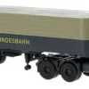 BREKINA 82261 Henschel F161 PritschePlanesattelzug Deutsche Bundesbahn 1971 LKW-Modell 1:87