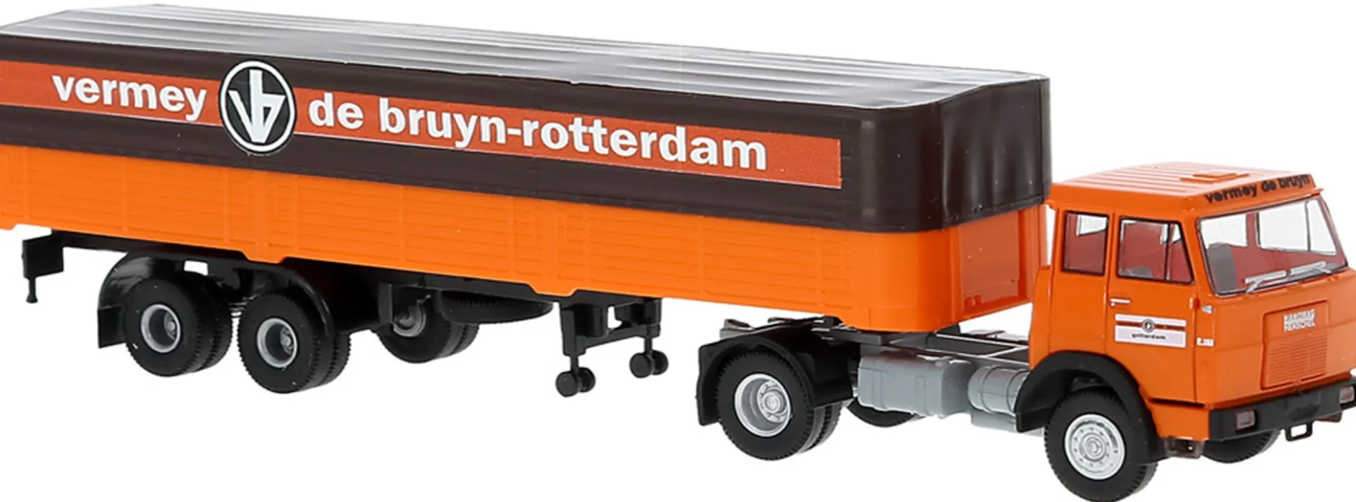 BREKINA 82259 Henschel F 161 PritschePlanesattelzug Vermey de Bruyn Rotterdam 1971 LKW-Modell 1:87