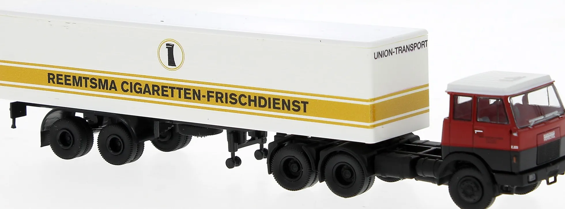 BREKINA 82253 Henschel F221S PritschePlaneSattelzug Union Spedition LKW-Modell 1:87