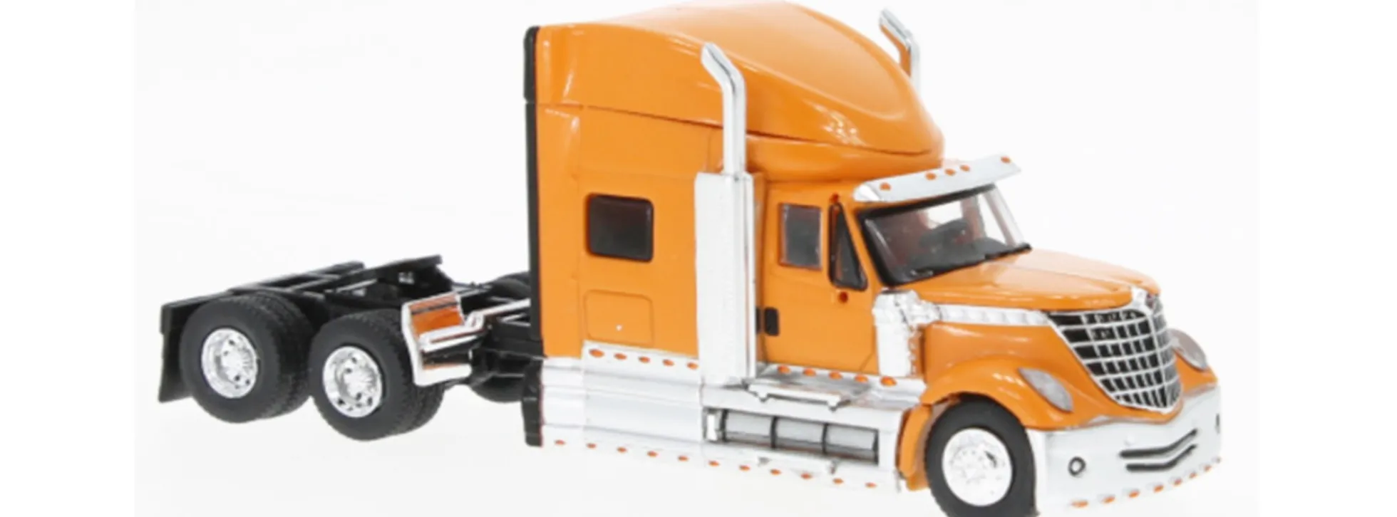 BREKINA 85830 International Lonestar Solozugmaschine 3achs 2010 orange LKW-Modell 1:87