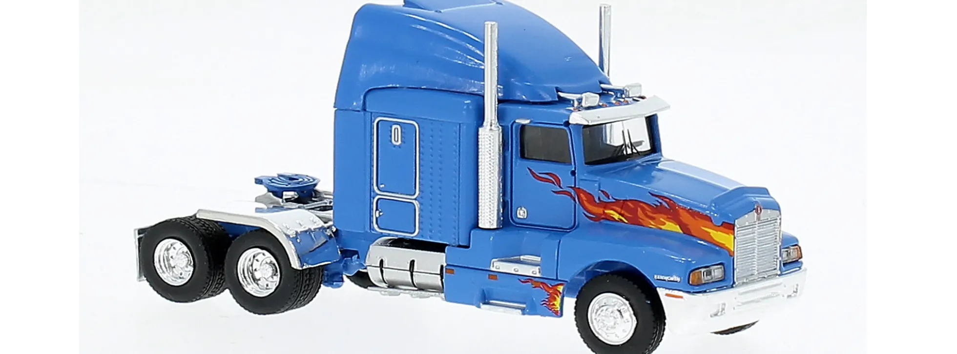 BREKINA 85934 Kenworth T600 Solozugmaschine 3achsig Flames 1984 LKW-Modell 1:87