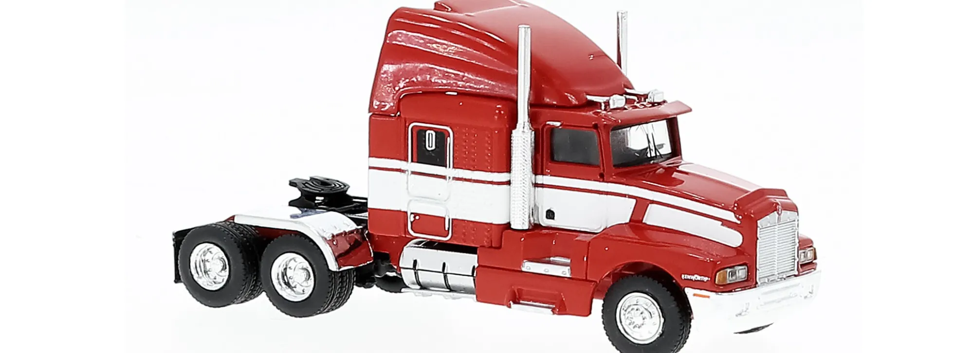 BREKINA 85926 Kenworth T600 Solozugmaschine 3achsig 1984 rot weiss LKW-Modell 1:87