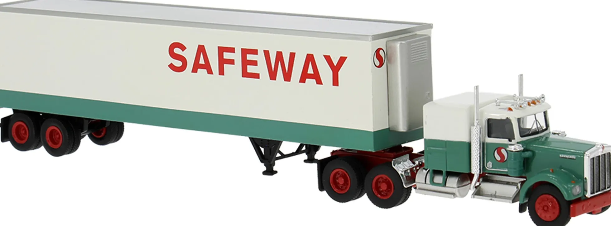 BREKINA 86259 Kenworth W 900 Koffer-Sattelzug 1977 - Safeways | LKW-Modell 1:87