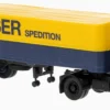 BREKINA 83254 Magirus 310 D16 PritschePlaneSattelzug Dachser Spedition 1974 LKW-Modell 1:87