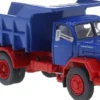 BREKINA 83303 Magirus Jupiter Kipper blau/rot | LKW-Modell 1:87