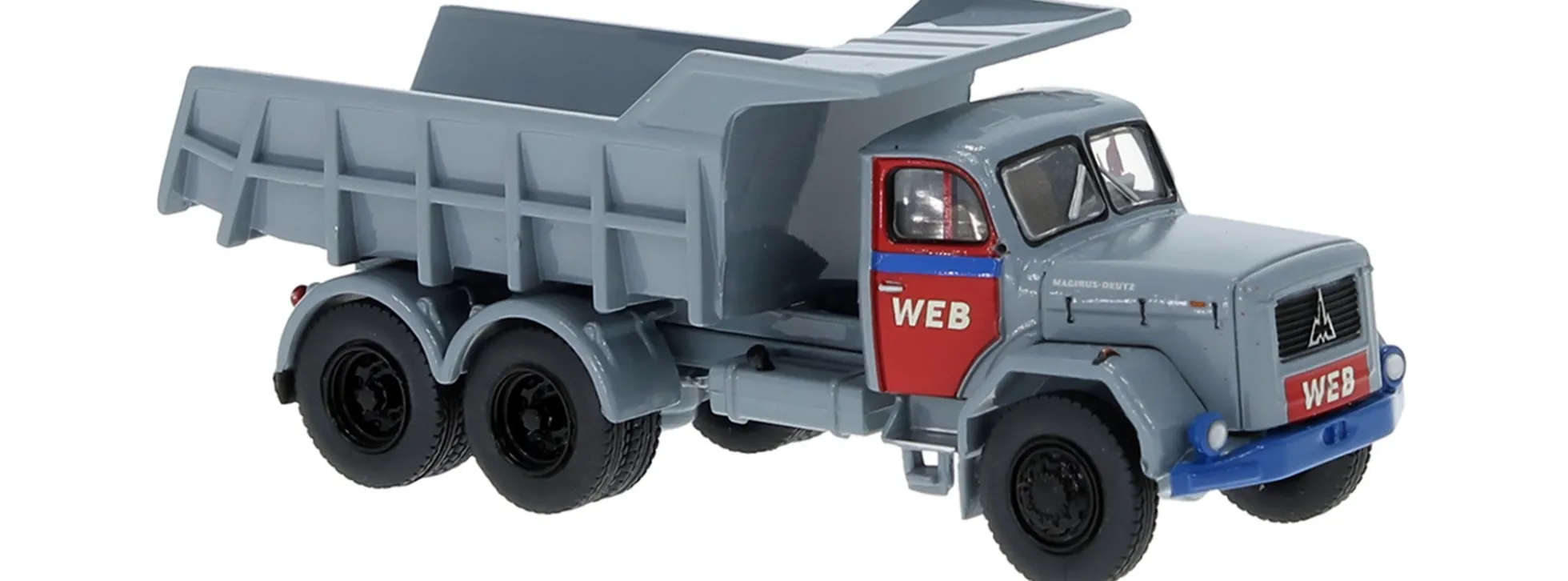 BREKINA 83305 Magirus Jupiter Kipper WEB grau | LKW-Modell 1:87