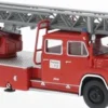 BREKINA 45161 MAN 520H Drehleiter 30 Feuerwehr neutral rot weiss 1967 Blaulichtmodell 1:87